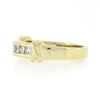 Image 5 : 18k Yellow Gold 0.70 ctw Channel Set Princess Cut Diamond w/ "X" Sides Band Ring