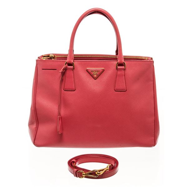 Prada Pink Saffiano Leather Galleria Shoulder Bag