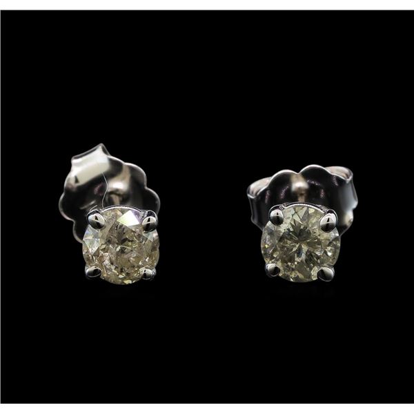 14KT White Gold 0.62 ctw Diamond Stud Earrings