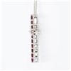 Image 5 : NEW 14K White Gold 1.70 ctw Round Ruby & Diamond Cross Pendant Chain Necklace