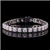 Image 3 : 9.67 ctw Diamond 14K White Gold Tennis Bracelet