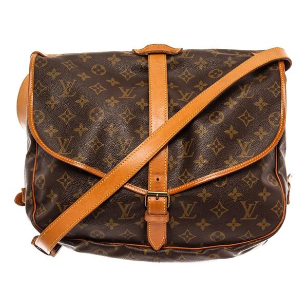 Louis Vuitton Brown Monogram Leather Saumur 35cm Shoulder Bag