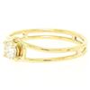 Image 3 : 14k Solid Yellow Gold 0.21 ctw Round Brilliant Diamond Solitaire Open Band Ring