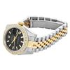 Image 4 : Rolex Ladies Quickset 2Tone 18K Diamond Bezel Datejust Hidden Clasp Jubilee Band