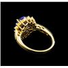 Image 3 : 14KT Yellow Gold 2.86 ctw Tanzanite and Diamond Ring