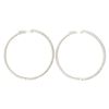 Image 3 : 5.40 ctw Diamond Hoop Earrings - 14KT White Gold