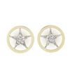 Image 1 : Vintage 18k Gold 2.75 ctw Floating Star Kite Cut Diamond Round Open Stud Earring