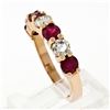 Image 9 : New 14K Rose Gold 4.25mm Shared Prong 2.29 ctw Big Round Diamond & Ruby Band Rin