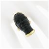 Image 3 : Vintage 14k Yellow Gold Carved Face Detailed Blackamoor Ring w Open Work Setting