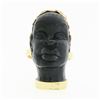 Image 4 : Vintage 14k Yellow Gold Carved Face Detailed Blackamoor Ring w Open Work Setting