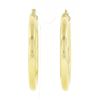 Image 1 : NEW Classic 14K Yellow Gold 3.9mm Wide Plain Polished Round Hoop Snap Earrings