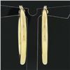 Image 2 : NEW Classic 14K Yellow Gold 3.9mm Wide Plain Polished Round Hoop Snap Earrings