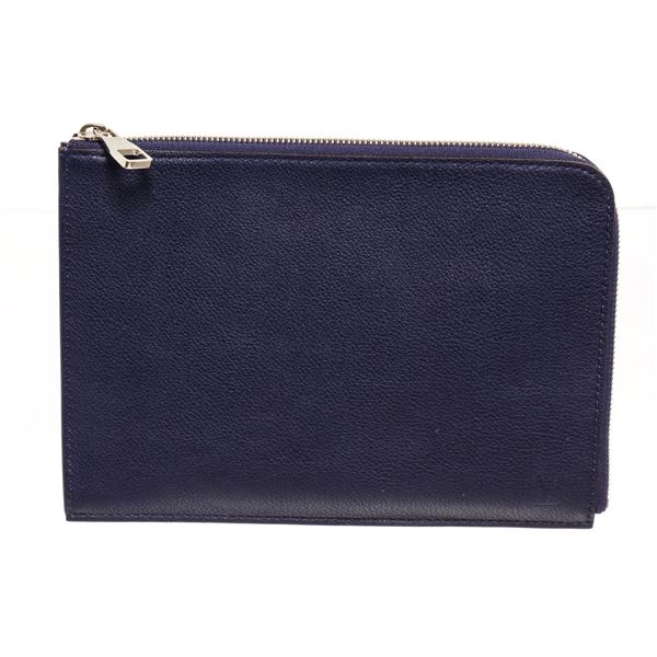 Louis Vuitton Blue Leather Pochette Jules PM