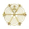 Image 3 : Antique Victorian 14k Gold Diamond Red Stone Spider Web Open Brooch Pin Pendant