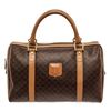 Image 1 : Celine Dark Brown Leather Macadam Boston Bag