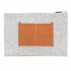 Image 2 : Hermes Gold Epsom Leather Wool TooDoo 37cm Clutch PHW