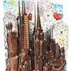 Image 2 : A Melting Pot of Chocolate...NYC (Red) by Fazzino, Charles