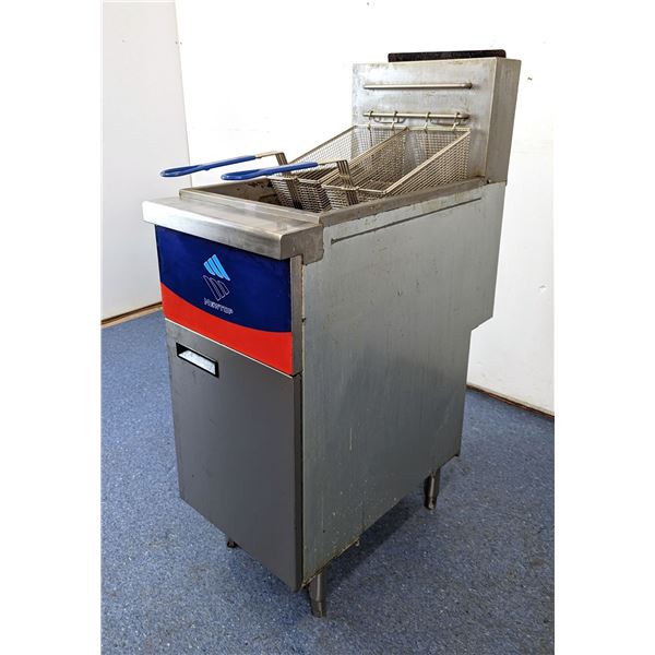 120K Natural Gas Fryer With 2 Baskets, Newtop SML-DF4-NG