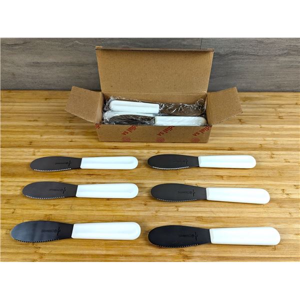 3.5" White Mundial Sandwich Spreaders - Lot of 12