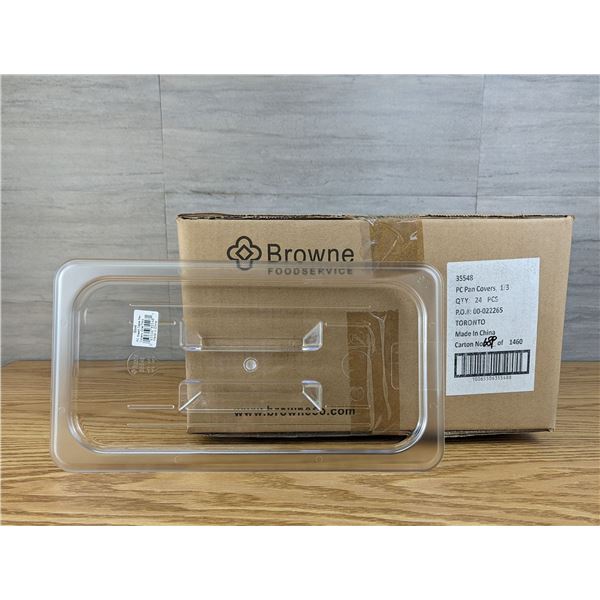 Browne 35548 1/3 Size Polycarbonate Lids - Lot of 24