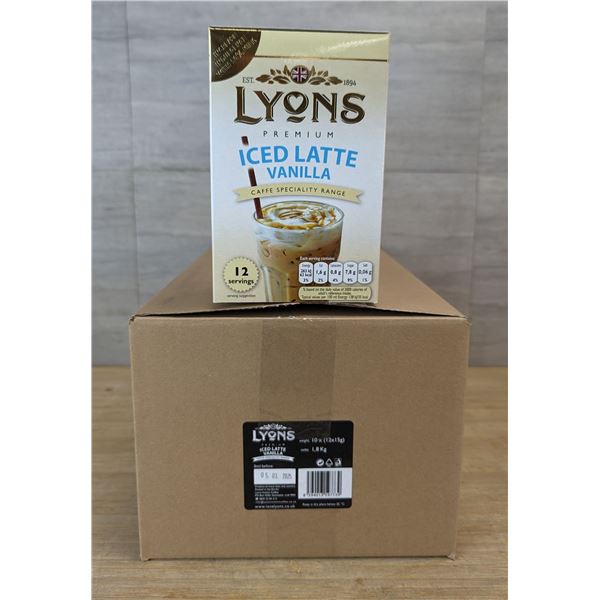 Lyons Iced Latte Vanilla Instant Coffee, 15g - Lot of 120 (1 Case)