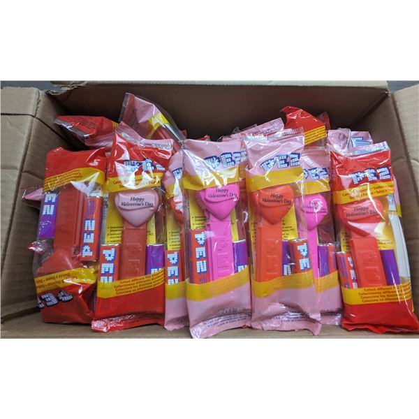 Pez Valentine's Day Dispensers - Lot of Approx. 60pcs