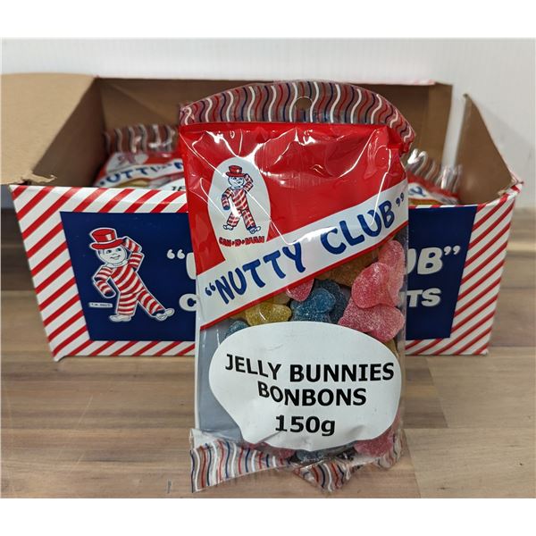 Nutty Club Jelly Bunnies Bonbons, 150g - Lot of 60 (1 Case)