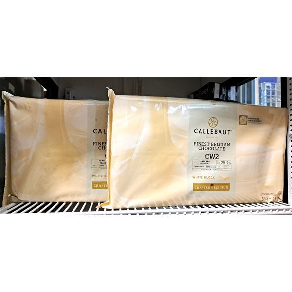 Callebaut Finest Belgian Chocolate CW2 White Block 5kg - Lot of 2