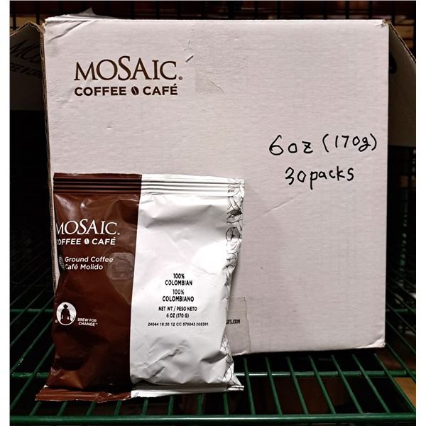 Mosaic Ground Coffee 100% Colombian 6oz - Lot of 30