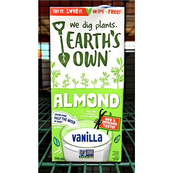 Earth's Own Almond Vanilla 946mL - Lot of 14