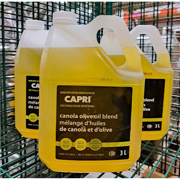 Capri Canola Olive Oil Blend 3L - Lot of 3