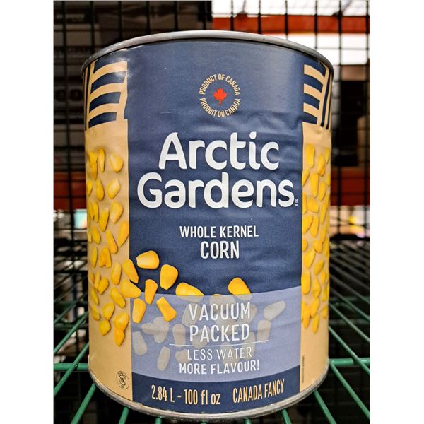 Arctic Gardens Whole Kernel Corn Vacuum Packed 2.84L - Lot of 6