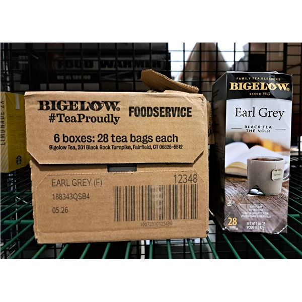 Bigelow Earl Gray Black Tea 28 tea bags/box - Lot of 6