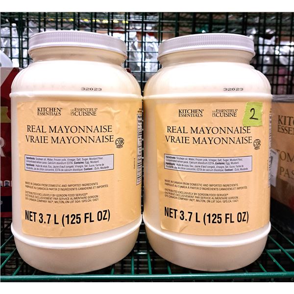 Kitchen Essential Real Mayonnaise 3.7L - Lot of 2