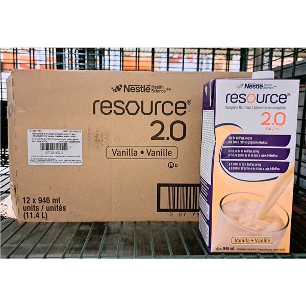 Nestle Resource Vanilla 946mL - Lot of 12