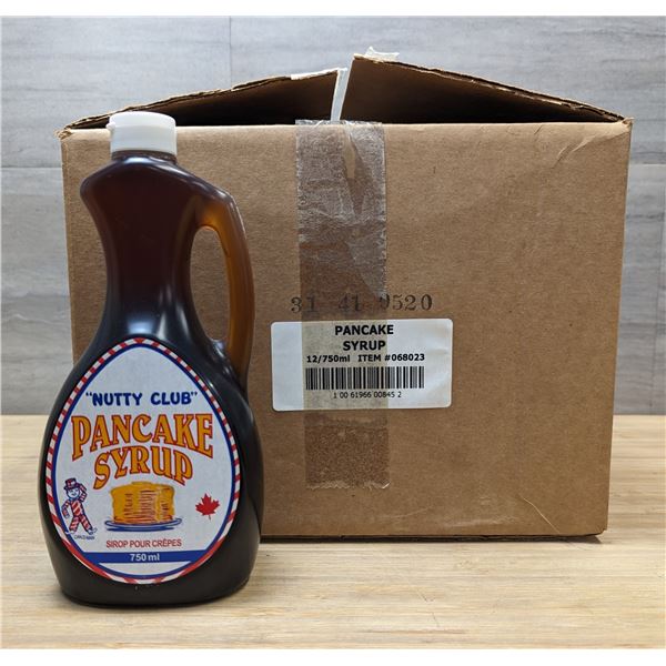 Nutty Club Pancake Syrup, 750ml - Lot of 12 (1 Case)