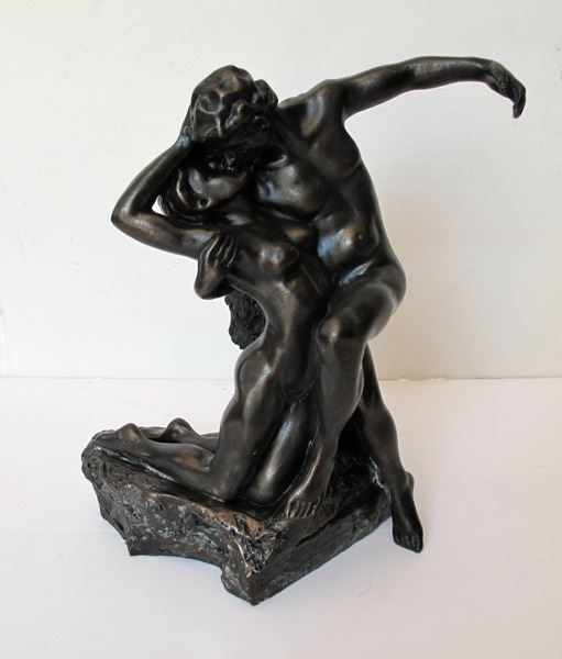 Auguste Rodin ETERNAL SPRINGTIME Bronze Sculpture 7H x 4.5W x 5D.