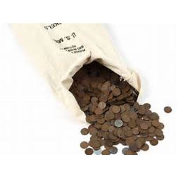 1909-1958 5,000-Count Bag  Lincoln Wheat Cents No Culls