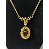 Image 2 : Antique Topaz Lavalier Necklace