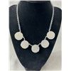 Image 2 : Vintage Dutch Blue and White Enamel Pumel Necklace