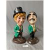 Image 2 : Harpo Marx and Groucho Marx Very Heavy Chalkware Statues 17" Tall