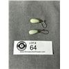 Image 2 : Vintage Sterling Silver w/ Genuine Chinese Jade Dangle Earrings