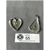 Image 2 : 2 Antique Clear Celluloid Pendants