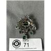 Image 2 : Vintage Green and White Rhinestones Brooch