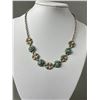 Image 2 : Vintage Silver w/ Scarab Stones Necklace