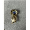 Image 3 : Vintage Damascene Brooch +Bronze Plated w/ Stones Brooch