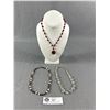 Image 1 : 3 Vintage Glass Beads Necklace