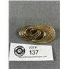 Image 1 : Pretty Vintage Gold Tone Brooch