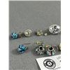 Image 2 : Lot Of Single & Pair Earrings. Glass Bead & Rhinestones