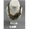 Image 1 : Stunning Statement Necklace Signed Max Mara w/ Inserts of Swarvoski Crystals